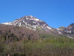 焼岳写真(大正池から望む)