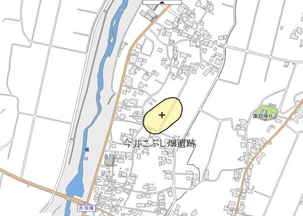 こぶし畑遺跡　地図