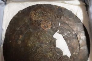 牛伏寺銅板線刻十一面観音御正体