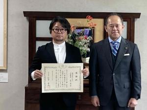 株式会社Hajimari様の贈呈式の様子