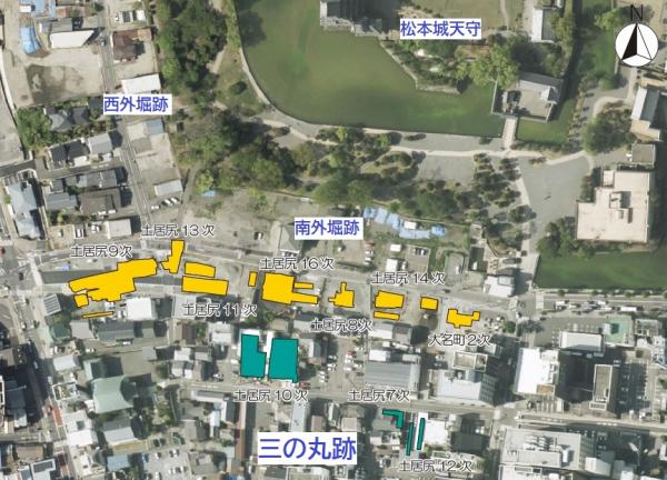 発掘現場位置図