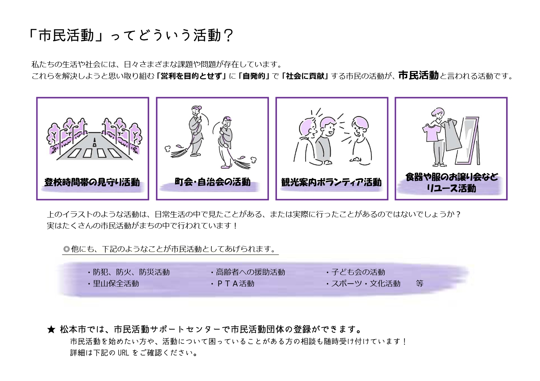 市民活動ってどういう活動