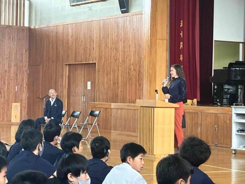 清水中学校訪問