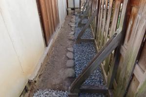 すきとり、砕石敷後