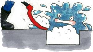 水路に雪を捨てない