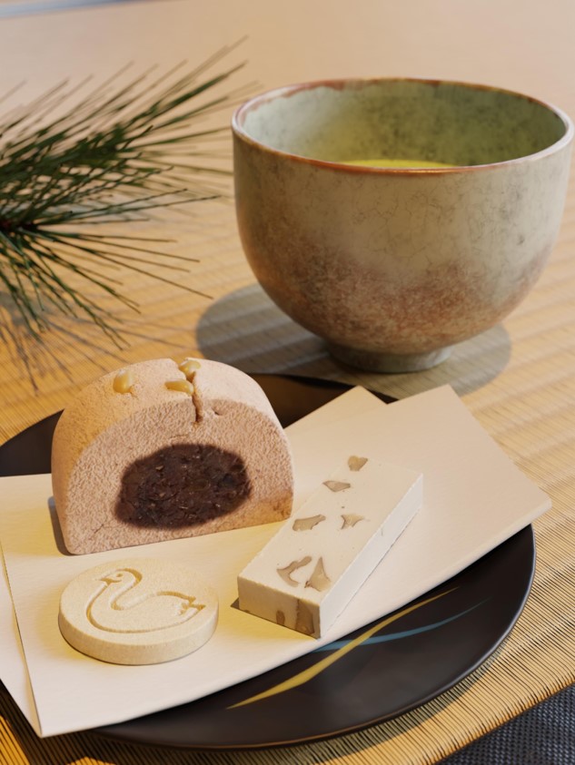 優秀賞「松に胡桃、白鳥」　北野真美さん