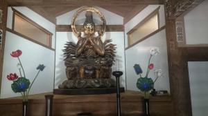 岩井堂観音堂　木造千手観音坐像