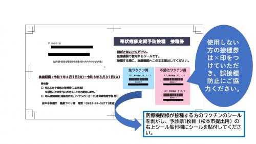 接種券見本