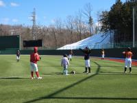 投球フォーム指導の様子