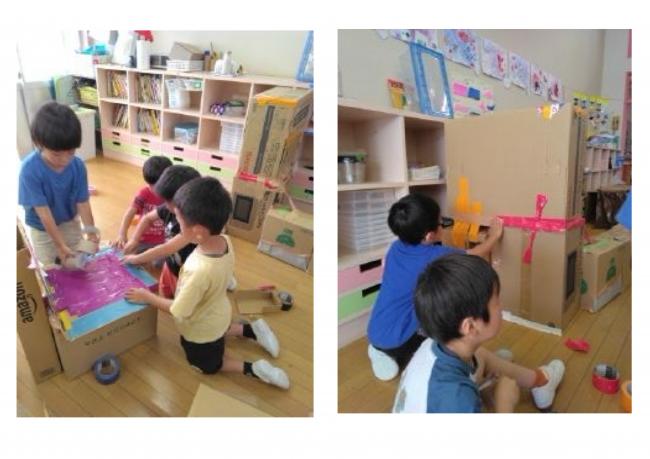 夏まつり制作年長児