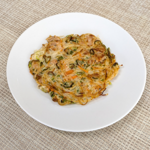 余った素麺で！野菜とツナのうす焼き