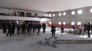 修復中の武道館