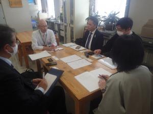 株式会社スーパーホテル、長野県(松本地域振興局林務課)、松本市(森林環境課)との打ち合わせ