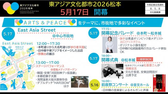 【資料3　東アジア文化都市2026松本　５月１７日開幕】