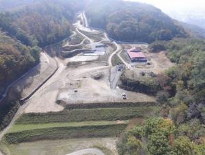 令和4年4月にエコトピア山田北側定点から撮影した全体空撮写真