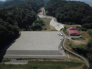 令和7年9月にエコトピア山田北側定点から撮影した全体空撮写真