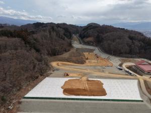 令和8年3月にエコトピア山田北側定点から撮影した全体空撮写真
