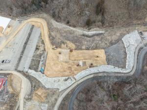 令和8年3月にエコトピア山田西側定点から撮影した全体空撮写真